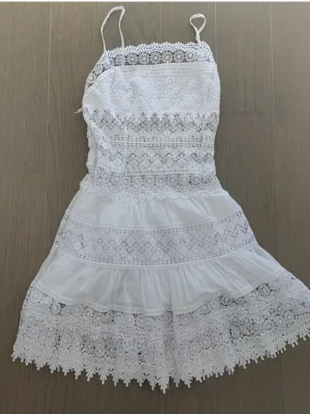Charo Ruiz White Lace Mini Dress